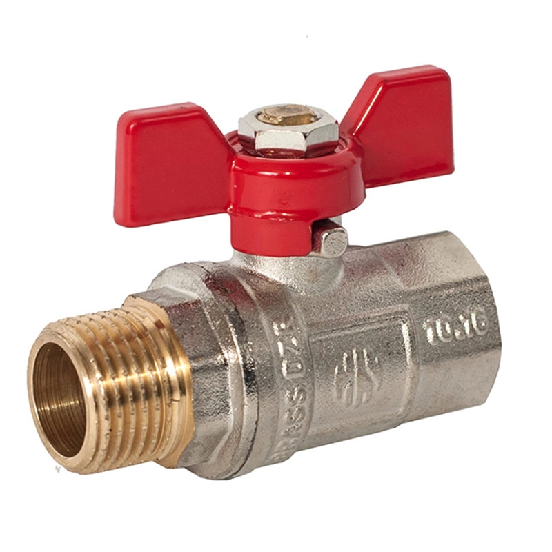 Шаровой кран ASCO 1/2" НВ прямой, латунь (NP-RB11)