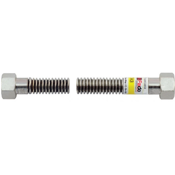 Газовый шланг FADO Inox Gas ВВ 1/2"x1/2" 0,8м нержавеющая сталь (SGB8)