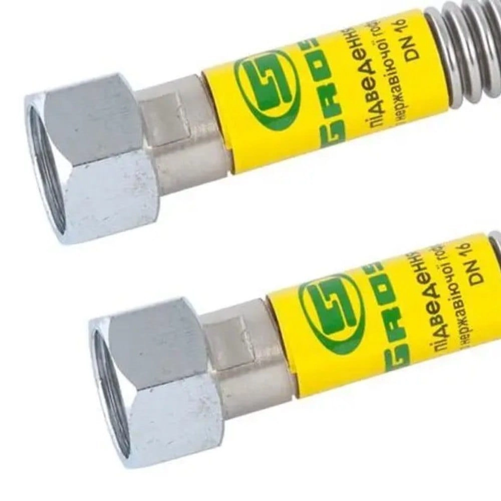 Газовый шланг Gross ВВ 3/4"x3/4" 0,3м нержавеющая сталь (HG-011)