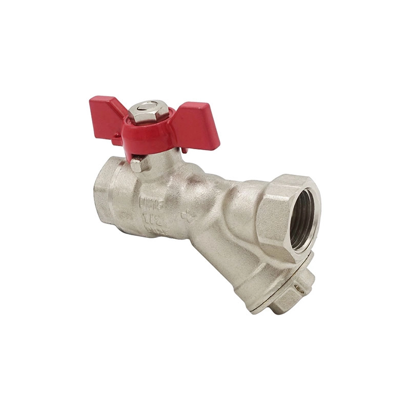 Шаровой кран V&G Optima 1/2" ВВ с фильтром, латунь (VG-106101)