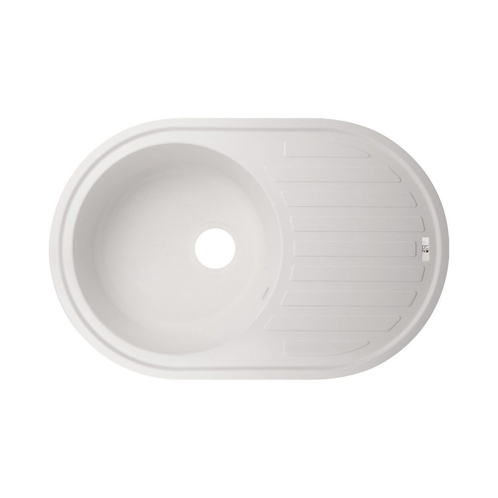 Кухонная мойка врезная Lidz WHI-01 760x500 белая (LIDZWHI10780500200)