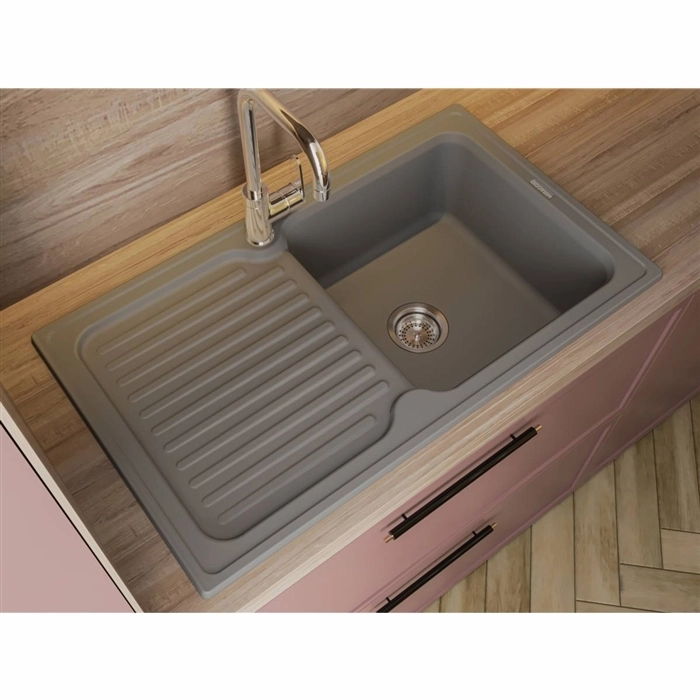 Кухонная мойка MIRAGGIO ORLEAN 861x496 прямоугольный, серый