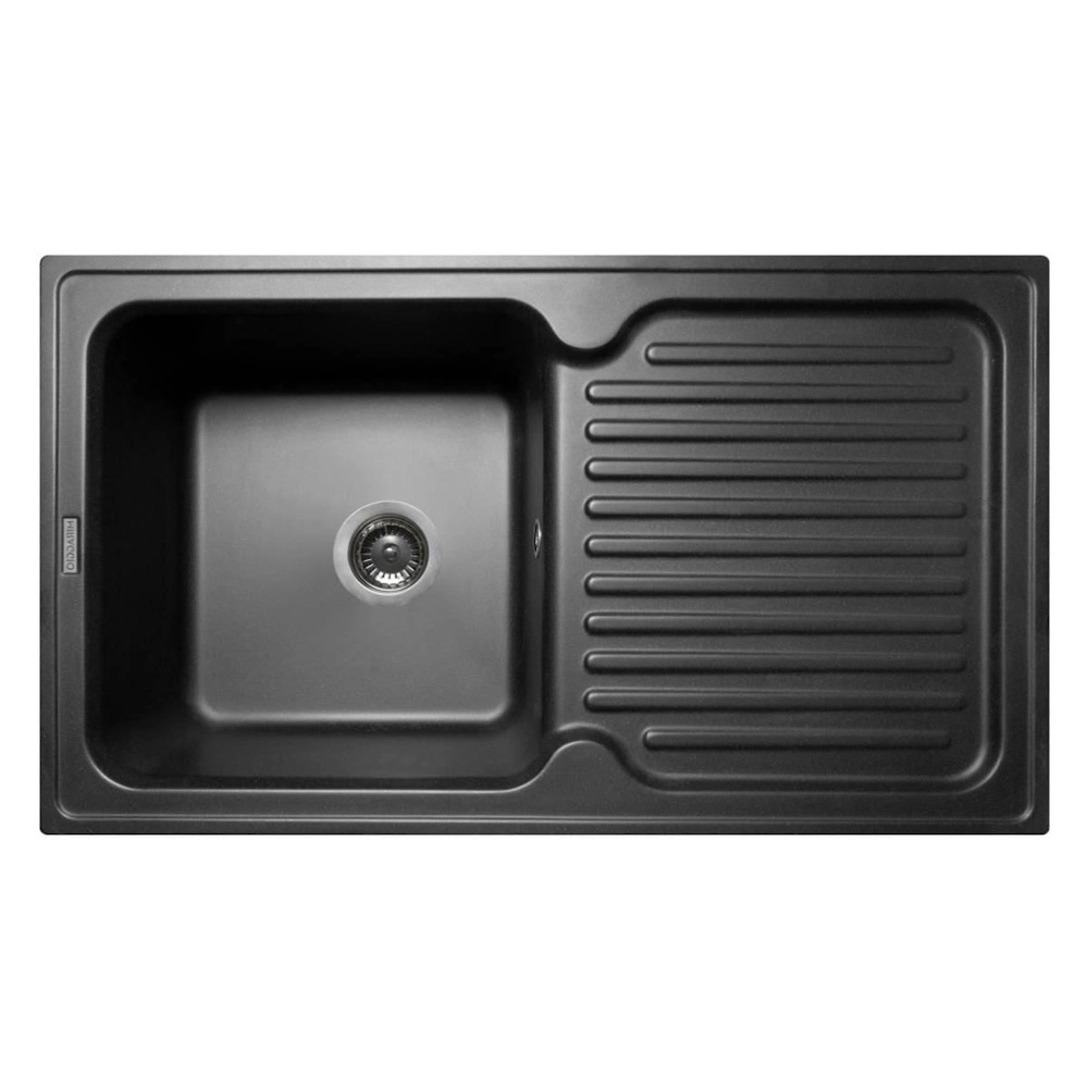 Кухонная мойка MIRAGGIO ORLEAN 861x496 прямоугольная с крылом черная