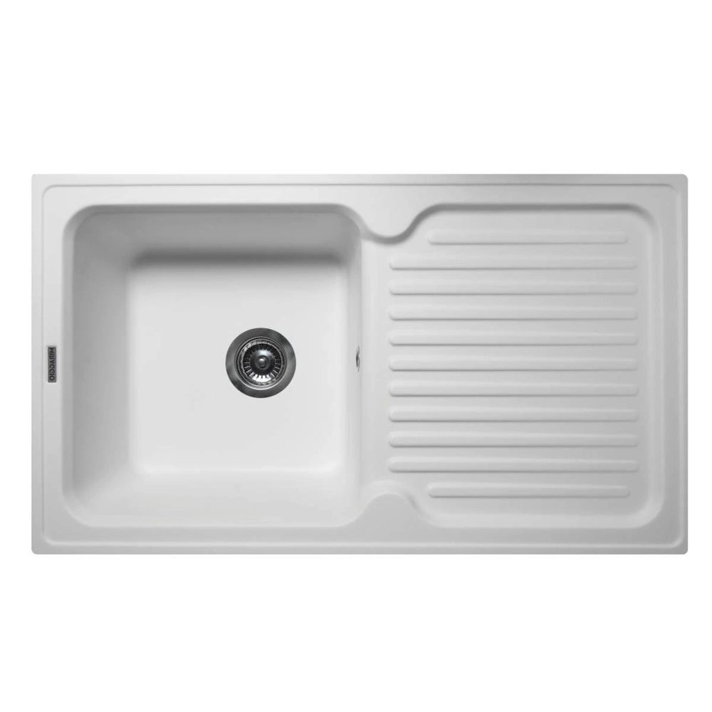 Кухонная мойка MIRAGGIO ORLEAN 861x496 прямоугольная с крылом белая Кухонная мойка MIRAGGIO ORLEAN 861x496 прямоугольная с крылом белая