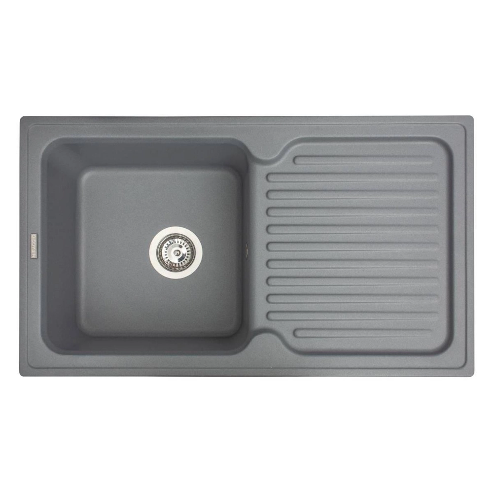 Кухонная мойка MIRAGGIO ORLEAN 861x496 прямоугольная с крылом серая