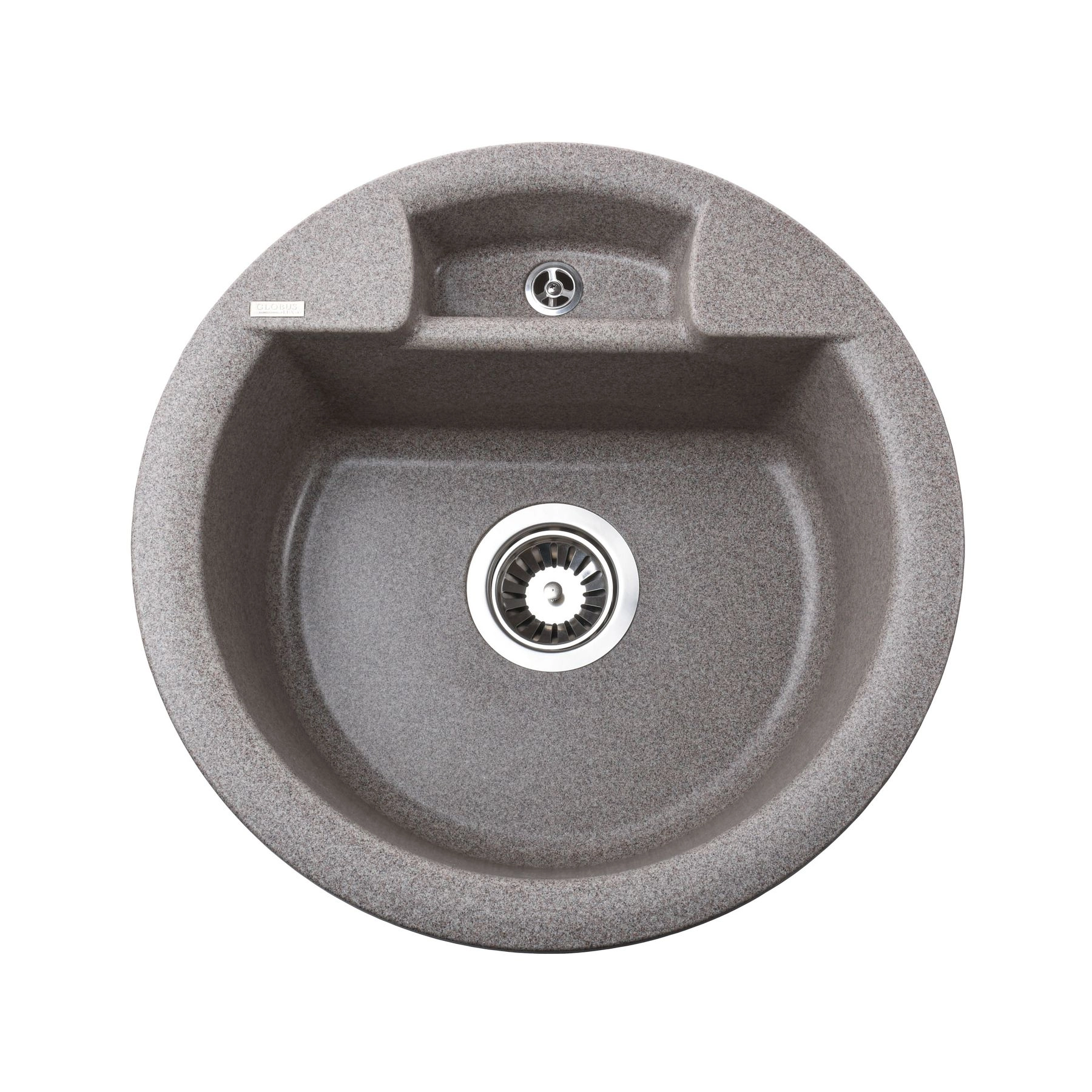 Гранитная мойка Globus Lux GURON 480х480 врезная, серая