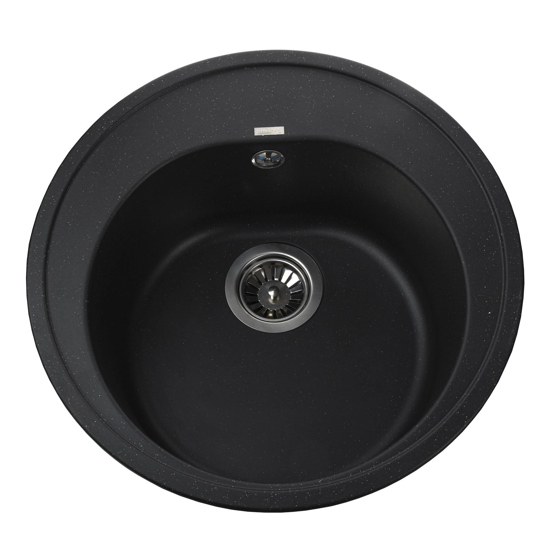 Гранитная мойка Globus Lux MARTIN 510х510 врезная, черная