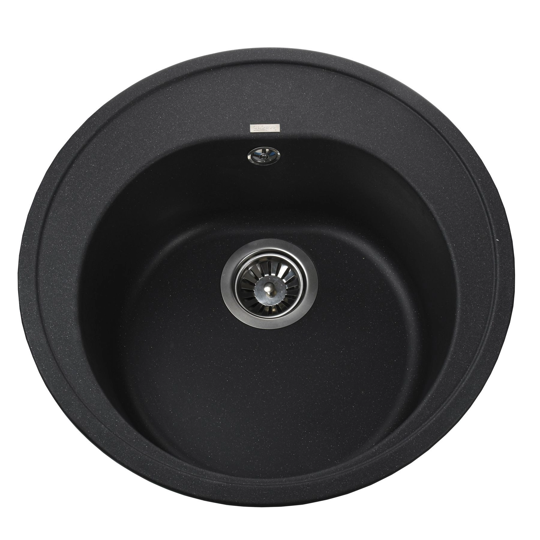 Гранитная мойка Globus Lux MARTIN 510х510 врезная, черная