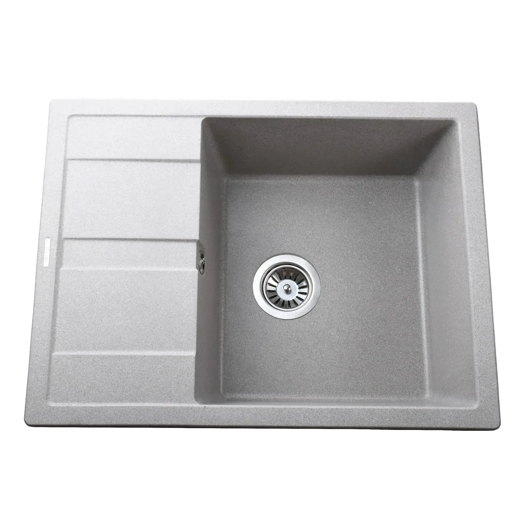 Гранитная мойка Globus Lux One 650x500 накладная, прямоугольная, серый