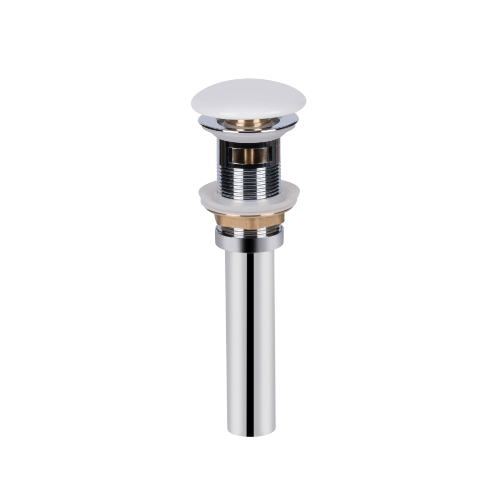 Донный клапан Qtap Pop-up PU02O для раковины, с переливом, белый (QT066PU02OW)