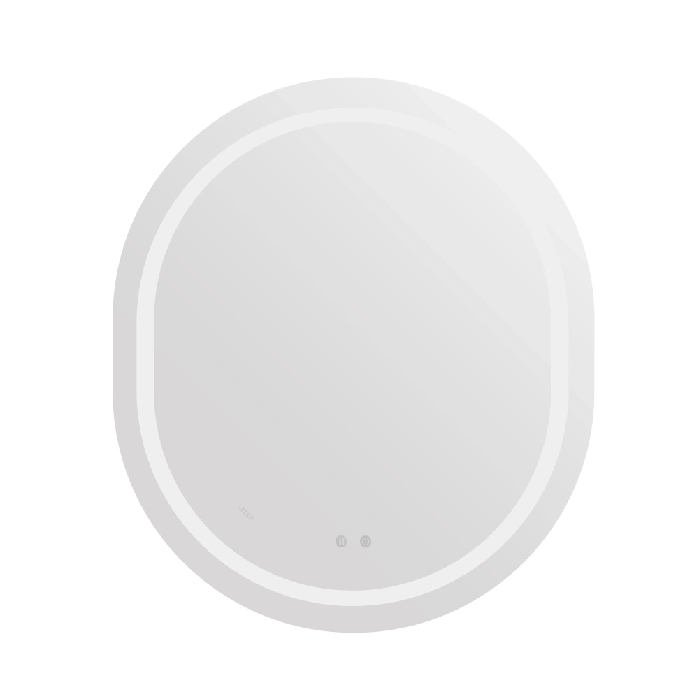 Зеркало для ванной комнаты Qtap Gemini 700х800 овальное с LED-подсветкой (QT2578R8070)
