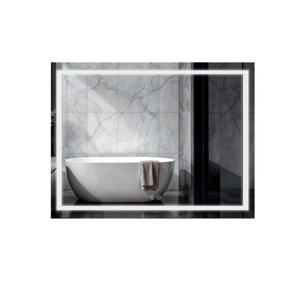 Зеркало для ванной комнаты Qtap Mideya (MI1) 700х500 прямоугольное, с LED-подсветкой Touch (QT2078NCF7050W)