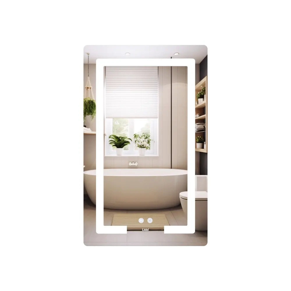 Зеркало для ванной комнаты Lidz Kubis KU2 800x500 прямоугольное, с LED-подсветкой и антизапотеванием (LD78LF936508048448)