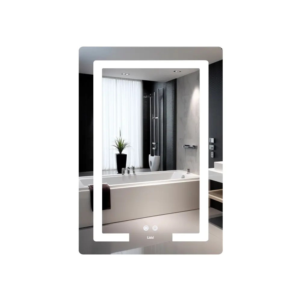 Зеркало для ванной комнаты Lidz Kubis KU2 800x600 прямоугольное, с LED-подсветкой и антизапотеванием (LD78LF937608048449)