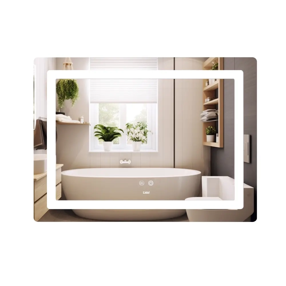 Зеркало для ванной комнаты Lidz Kubis KU2 700x900 прямоугольное, с LED-подсветкой и антизапотеванием (LD78LF904907048452)