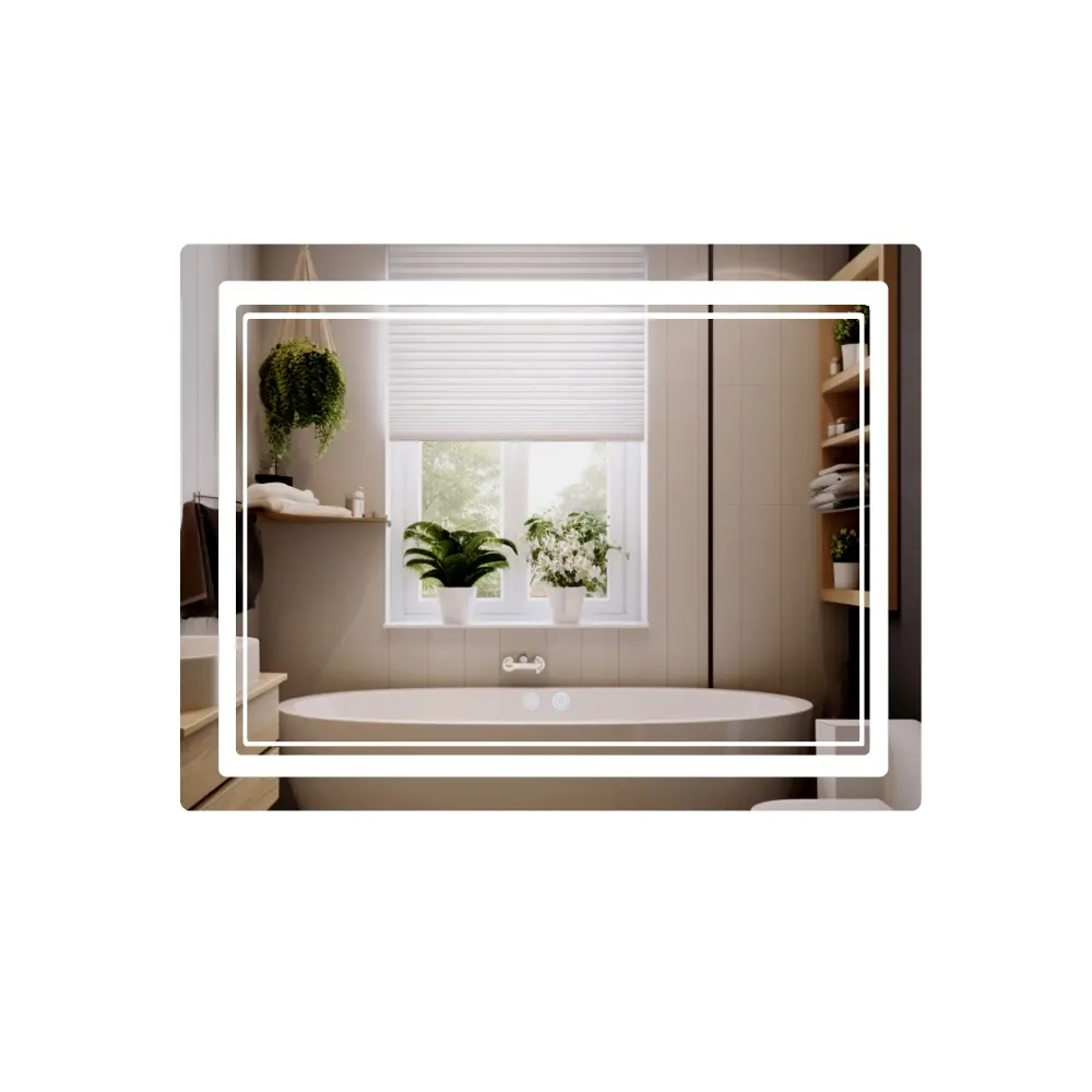 Зеркало для ванной комнаты Qtap Cardinal CA2 800x1000 прямоугольное, с LED-подсветкой и антизапотеванием (QT0478C1008048455)
