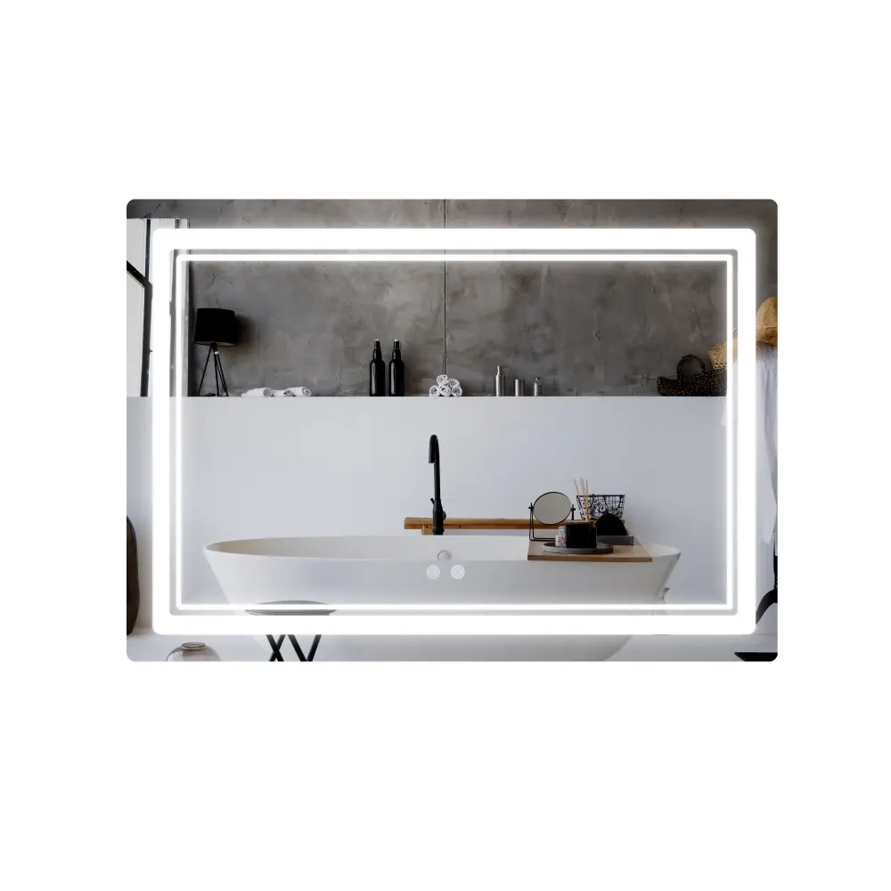 Зеркало для ванной комнаты Qtap Cardinal CA2 800x1200 прямоугольное, с LED-подсветкой и антизапотеванием (QT0478C1208048454)
