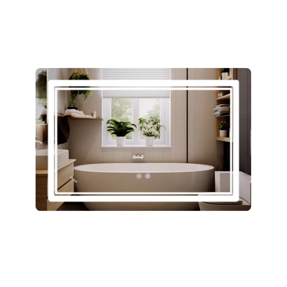 Зеркало для ванной комнаты Qtap Cardinal CA2 600x800 прямоугольное, с LED-подсветкой и антизапотеванием (QT0478C806048457)