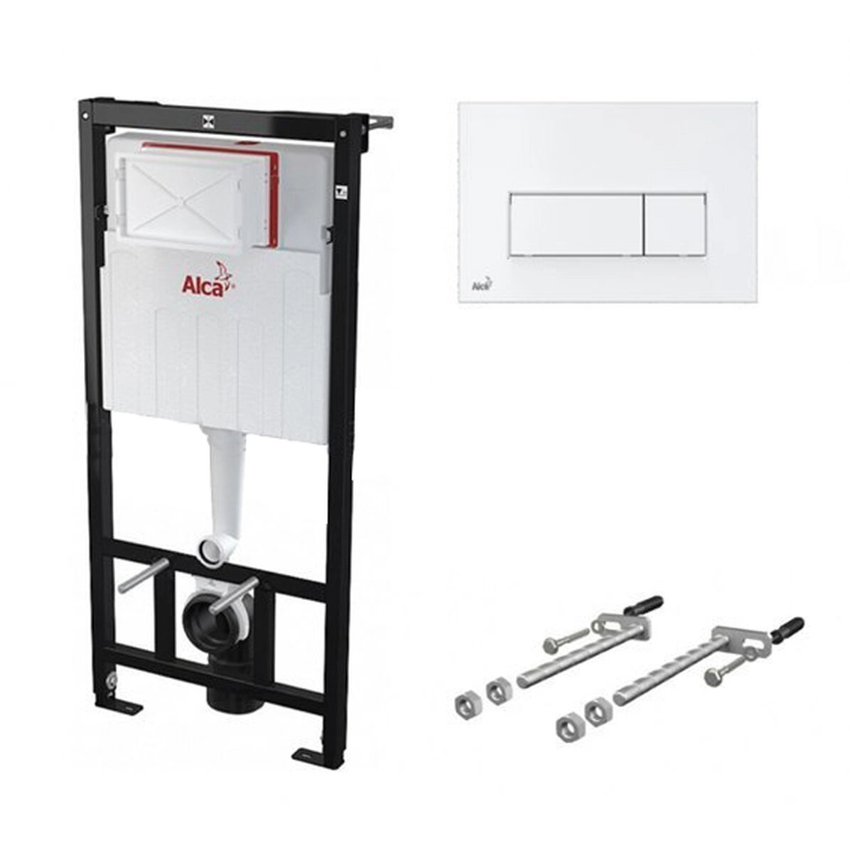 Комплект 2в1 инсталляция для унитаза Alcaplast (AM101/1120) + клавиша смыва (M570)