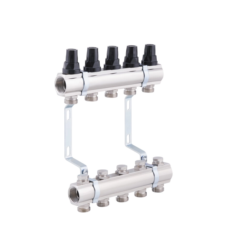 Коллектор теплого пола Thermo Alliance Forte 1"х3/4" 5 выходов, без расходомеров (SF002W5)