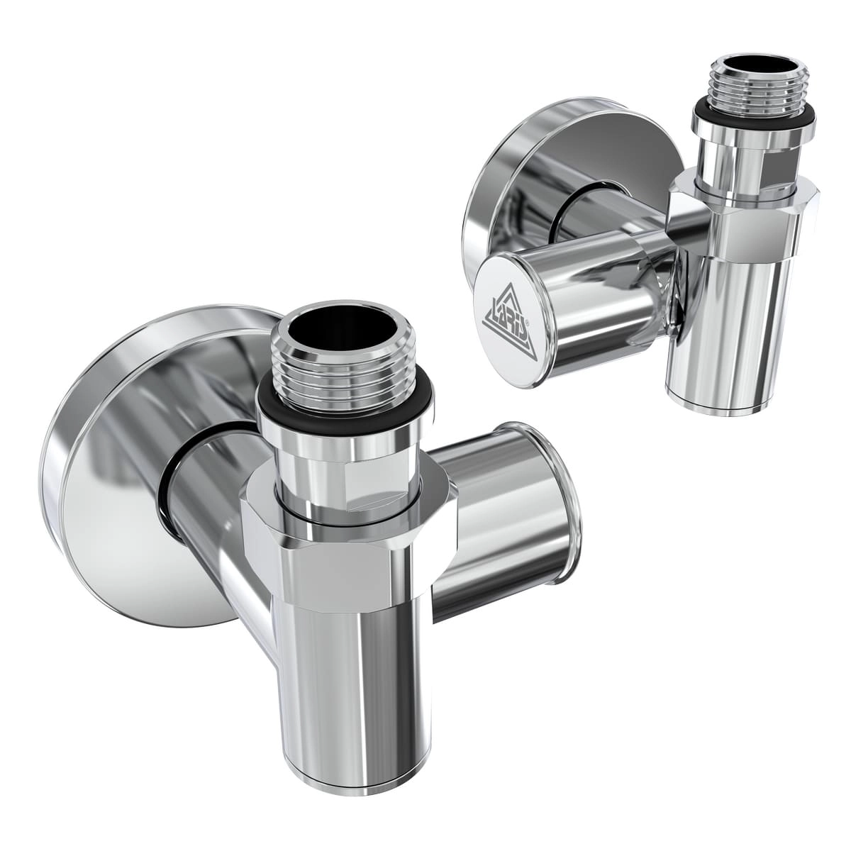 Комплект угловых кранов Laris 1/2"х1/2" для полотенцесушитлея под ТЭН (2шт) (71401063)