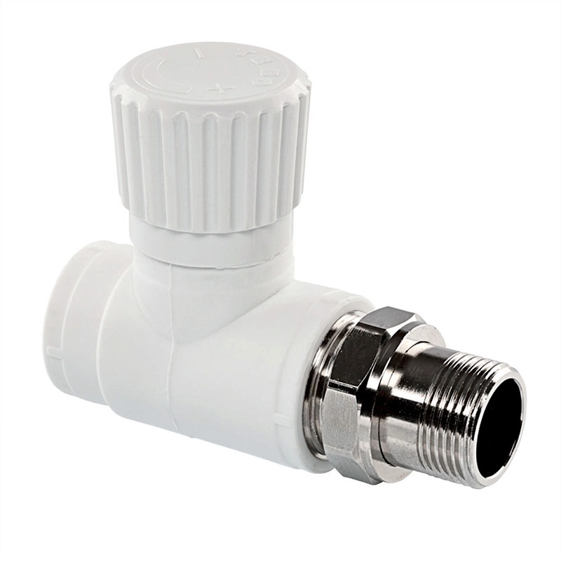 Вентиль радиаторный Tebo PPR 3/4"х1/2" НР полипропиленовый, прямой