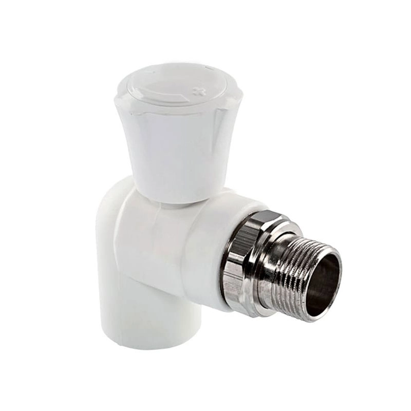 Вентиль радиаторный ASCO 3/4"x1/2" полипропиленовый, угловой