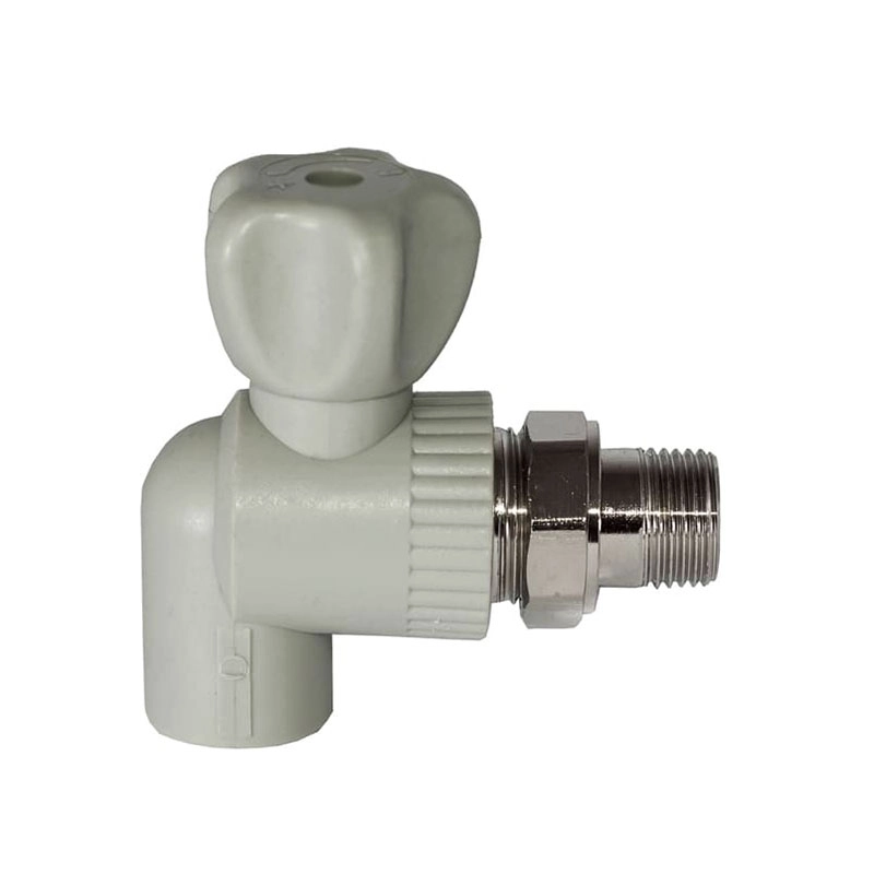 Вентиль радиаторный ASCO 3/4"x1/2" полипропиленовый, угловой