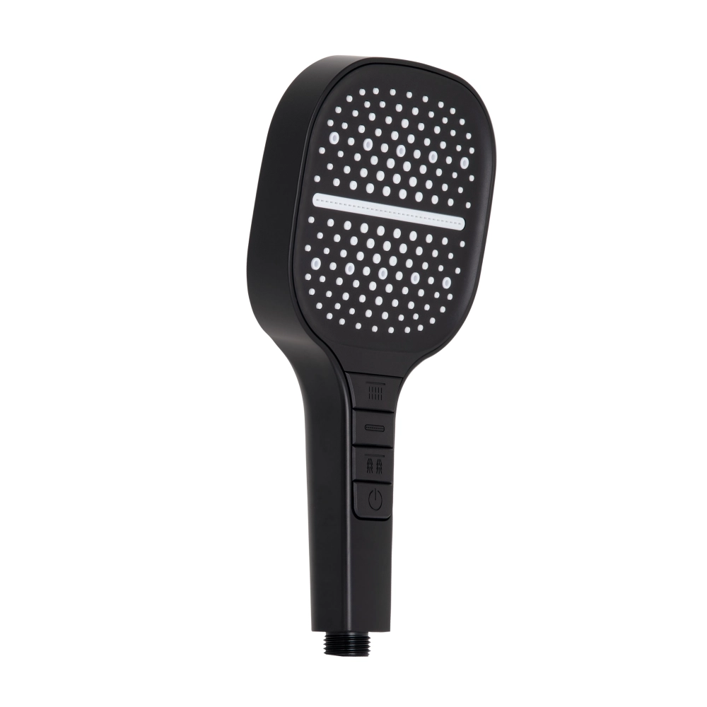 Лейка для душа Qtap Rucni ABS пластик, черная (QTRUC125BLM45957)