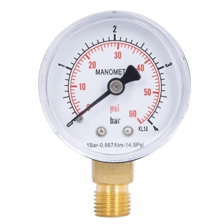 Манометр радиальный Thermo Alliance Standart 1/4" 4 бар 50мм (SD1704B)
