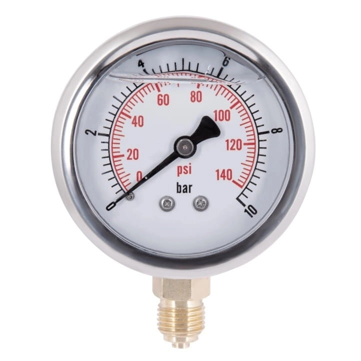 Манометр радиальный Thermo Alliance Forte глицериновый 1/4" 10 бар 63мм (TAF170G10B)