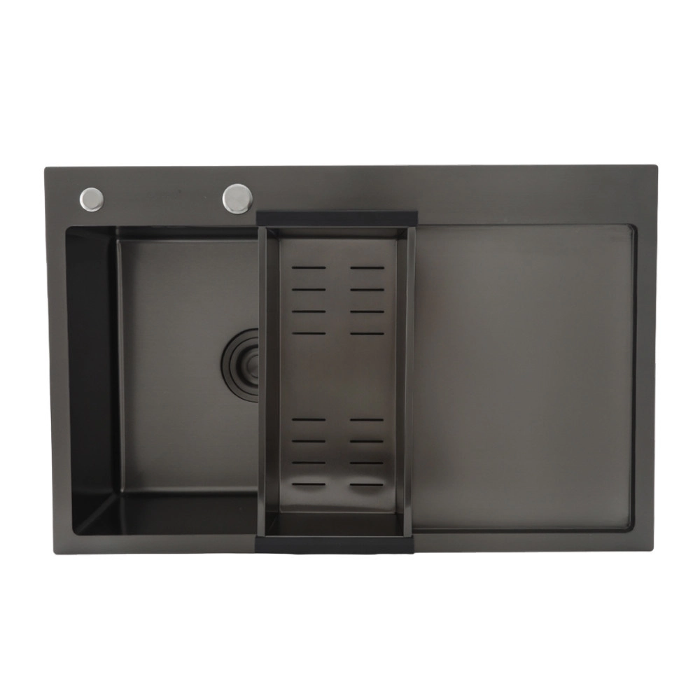 Кухонная мойка GAPPO GS7850-6R 780x500 мм с сифоном, коландером и крылом