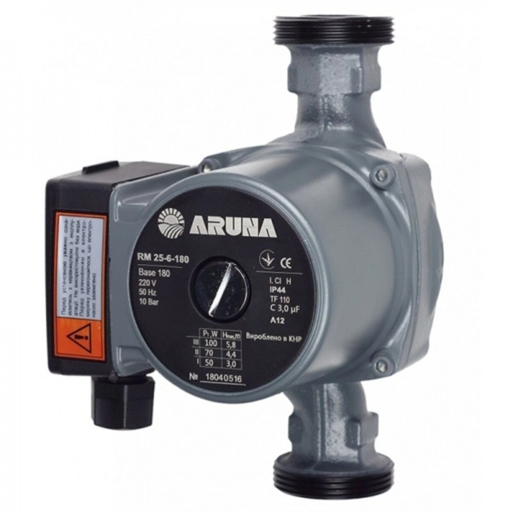Циркуляционный насос ARUNA RM 25-6-130 100 Вт H 6 м Q 50 л/мин механический (4823121302886)