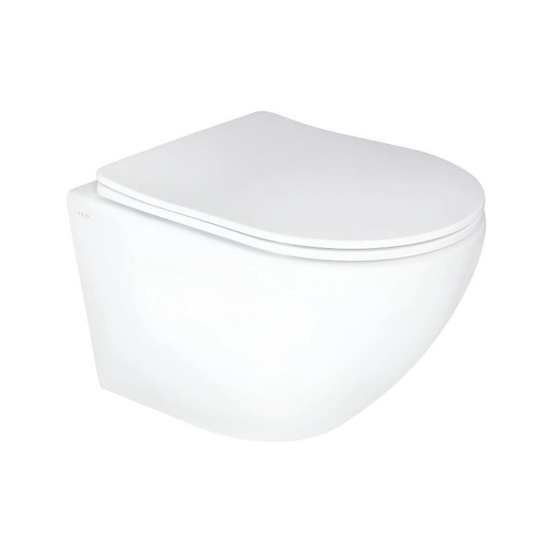 Подвесной унитаз Qtap Jay Ultra Quiet 485x360 овальный, с сидением, белый (QT07335177W)