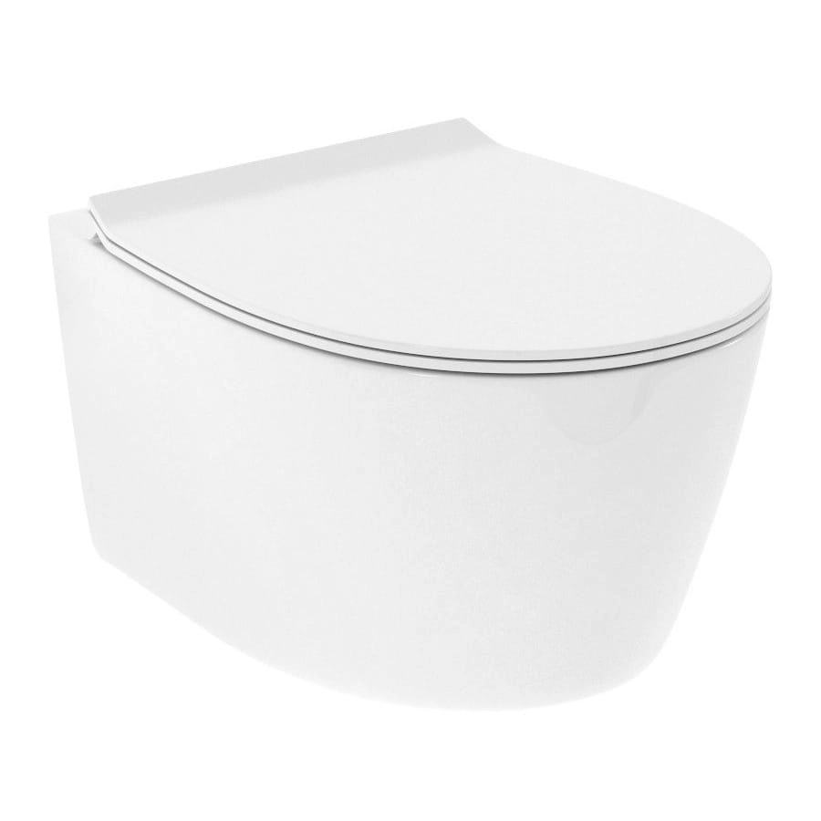 Подвесной унитаз DiMarco Dama di Venezia 510x363 овальный, с сиденьем Slim Soft Close, белый (DM2I001WH)