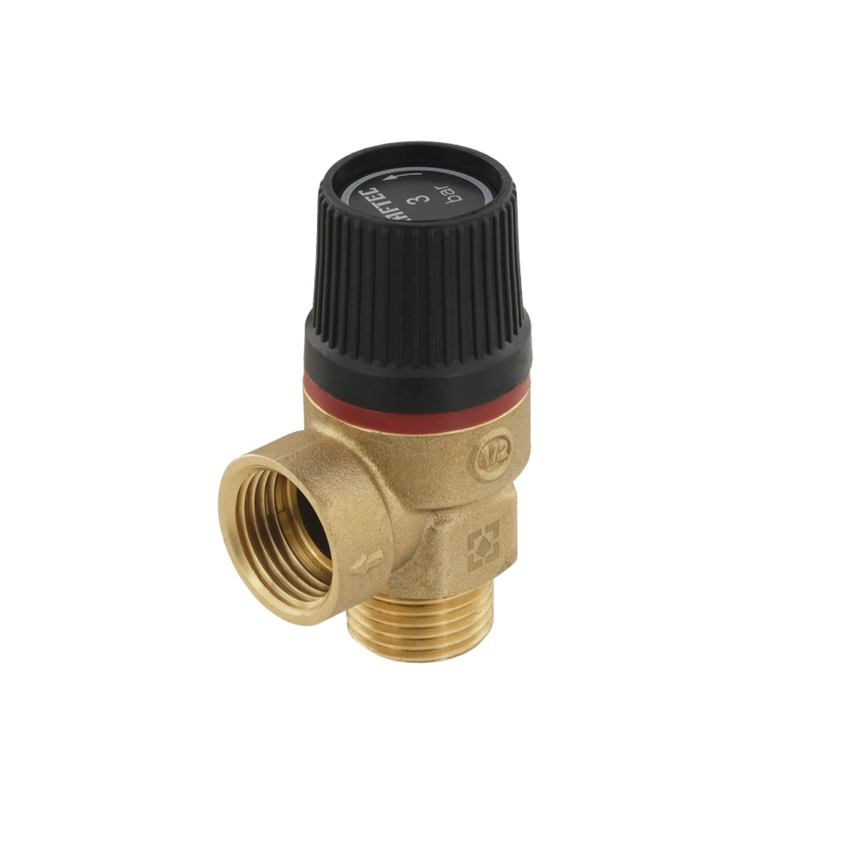 Подрывной клапан Raftec PN3 1/2″ ВН угловой, латунь (RPR013-M)