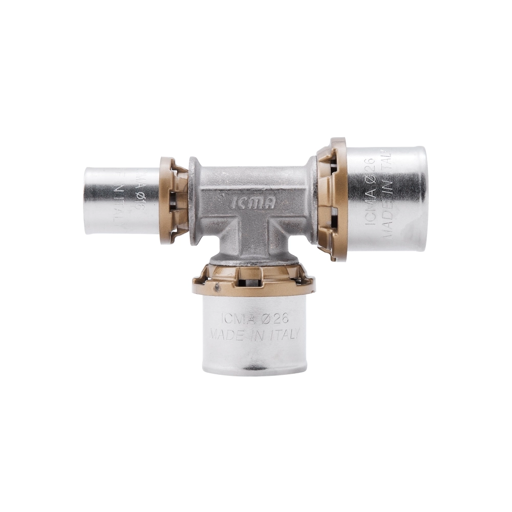 Тройник пресс Icma 1"х1"х1/2" серия 406 (81406GPGPGH06) Тройник пресс Icma 1"х1"х1/2" серия 406 (81406GPGPGH06)