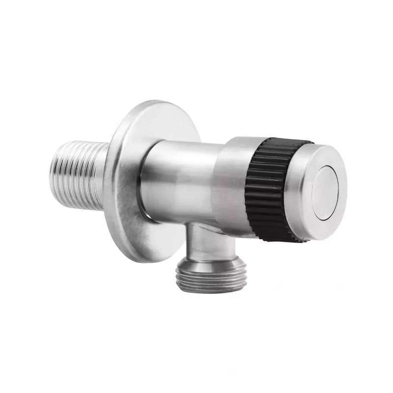 Приборный кран Wezer 1/2″x1/2″ угловой, нержавеющая сталь (SOL21A-12)