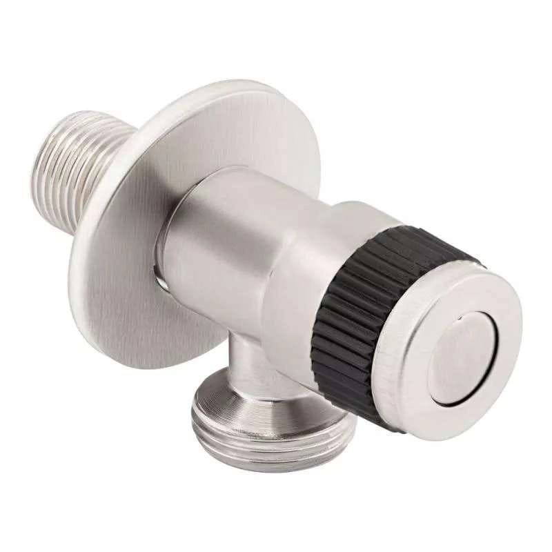 Приборный кран Wezer 1/2″x3/4″ угловой, нержавеющая сталь (SOL21В-12)