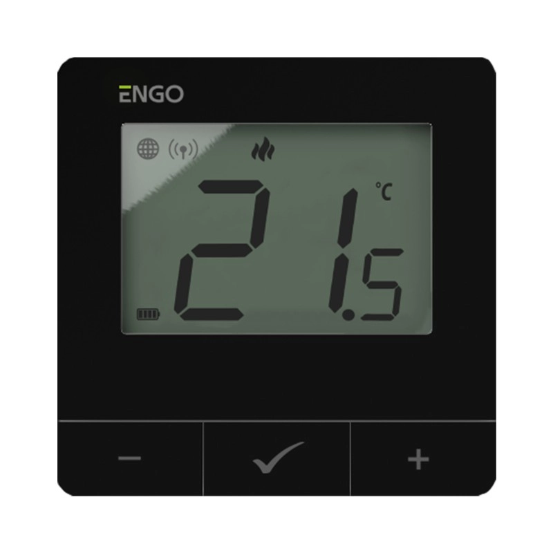 Терморегулятор Engo программируемый, черный (E25-BATB) (Wi-Fi)