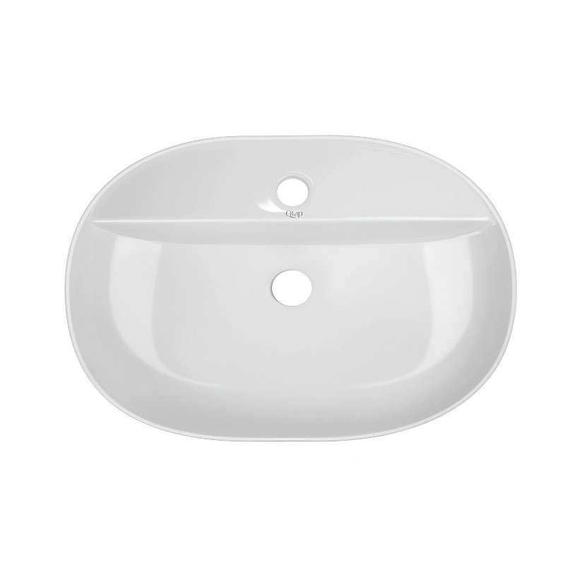 Раковина накладная Qtap Scorpio 610x400x120 белая (QT14112203WN)