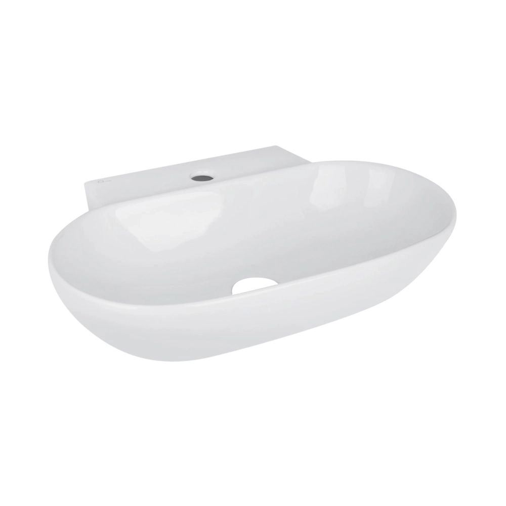 Раковина подвесная Qtap Cardinal 565х400 овальная, белая (QT0411K177WN47330)