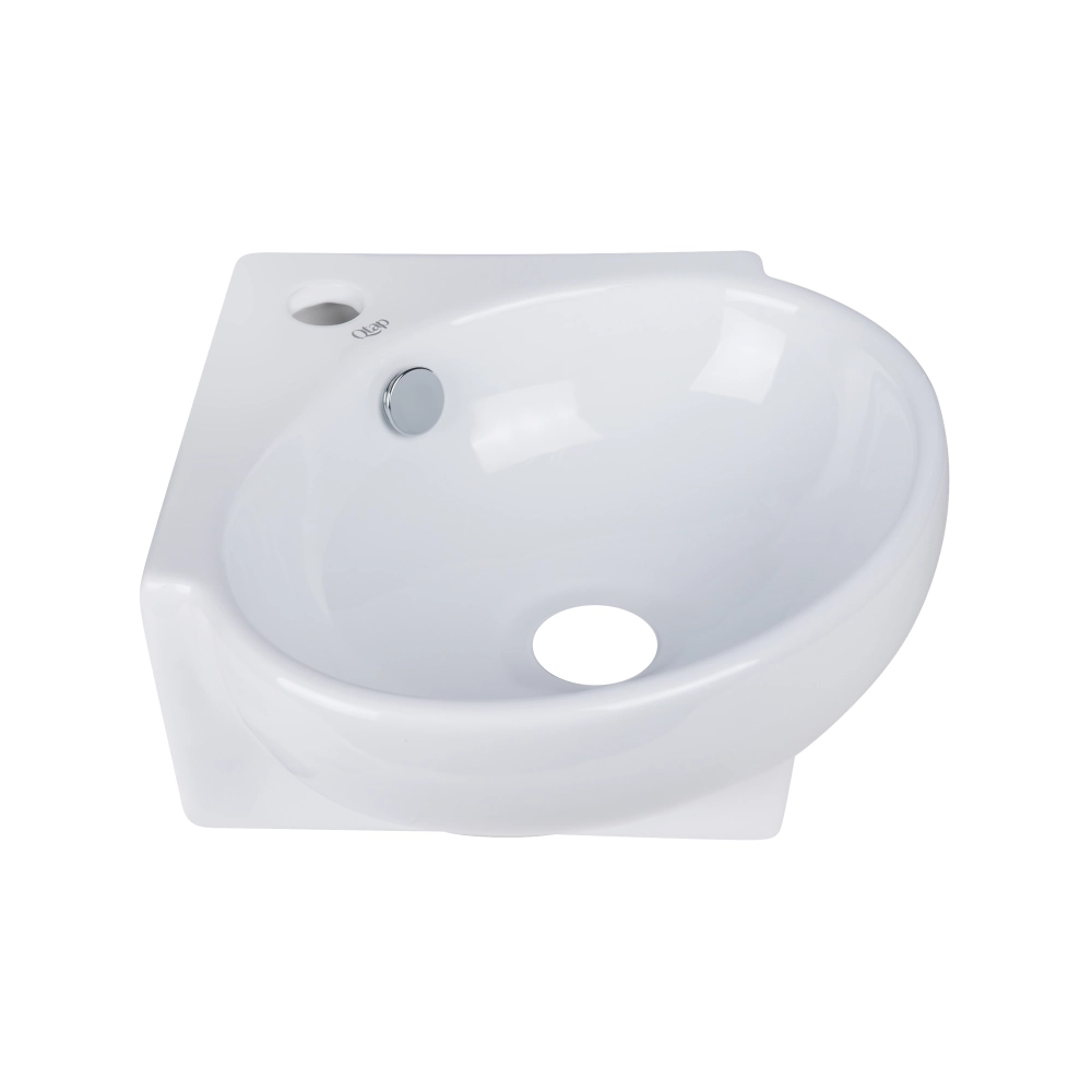 Раковина подвесная Qtap Leo 360х250 угловая, белая (QT11115010WN)