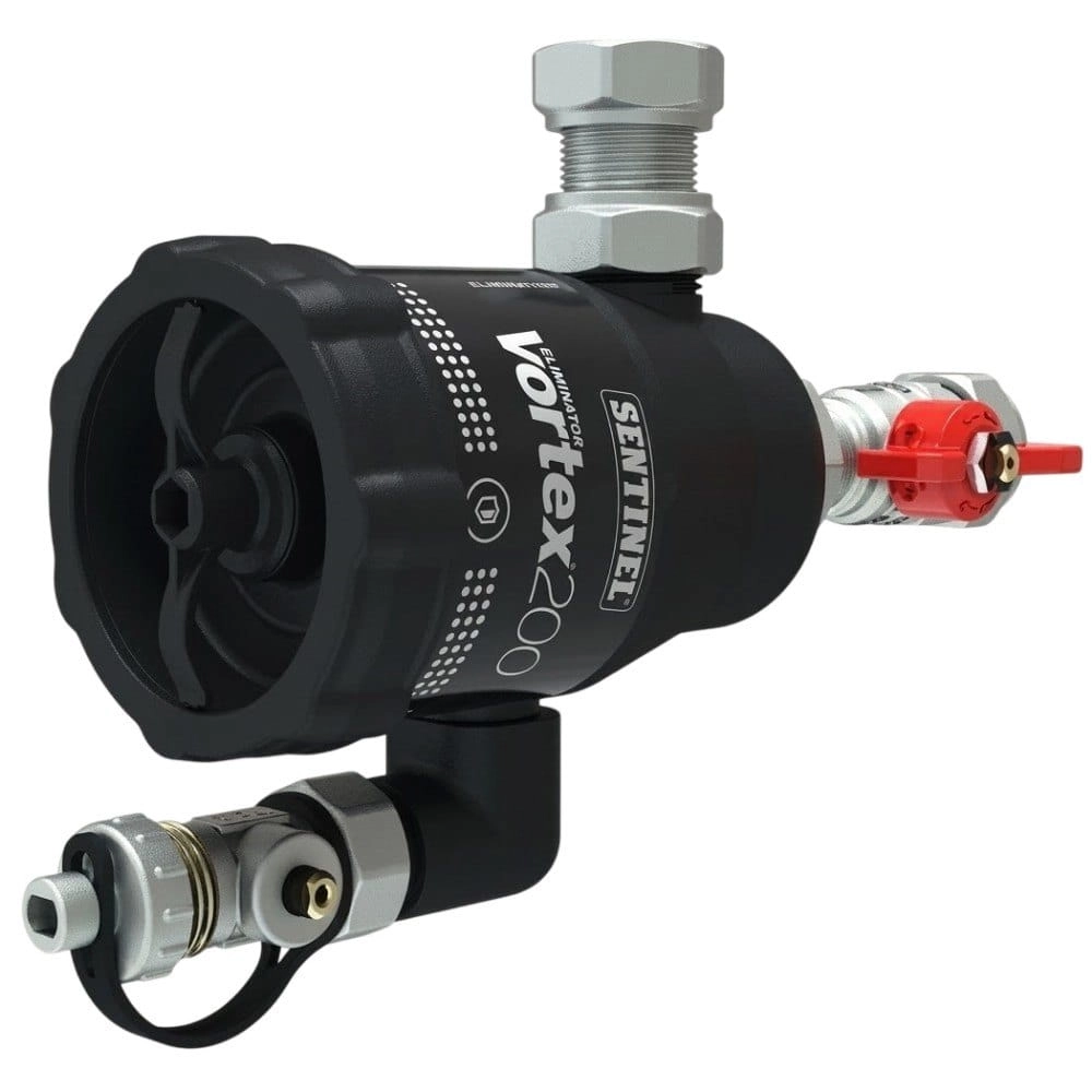 Сепаратор шлама Sentinel Vortex UltraCompact 200 3/4″ горизонтальный, латунь с магнитным уловителем (M202100030)