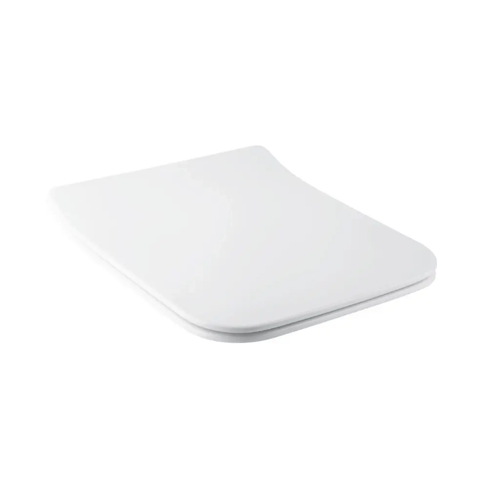 Сиденье для унитаза Qtap Crow 520640 дюропласт, с микролифтом, быстросъемное, плоское, белое (QT0599SC2170W)