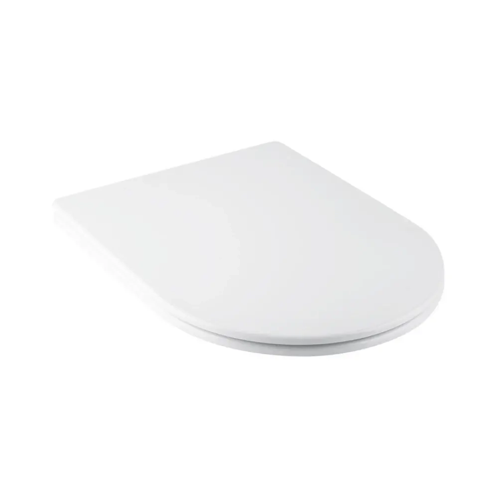 Сиденье для унитаза Qtap Jay 520640 Swan 520640 дюропласт, с микролифтом, быстросъемное, плоское, белое (QT1699SC5176W)