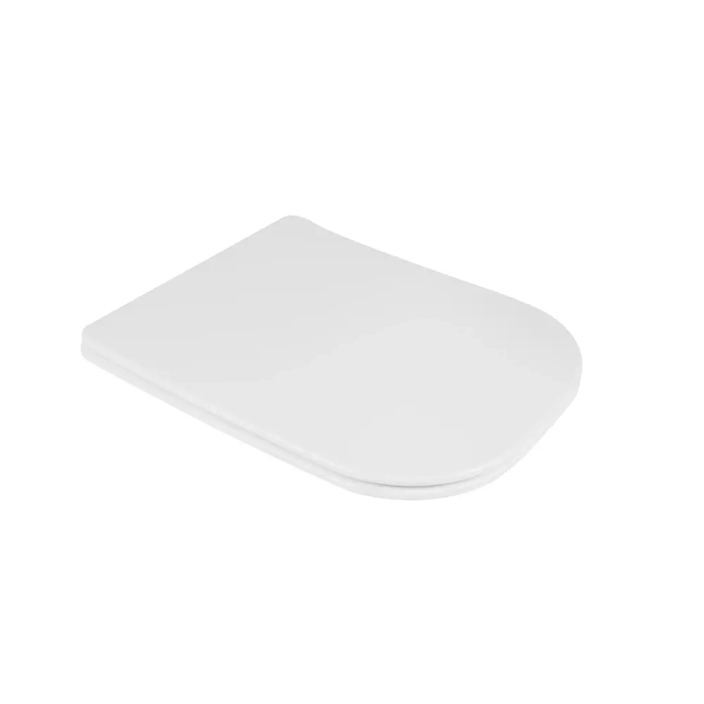 Сиденье для унитаза Qtap Kalao дюропласт, с микролифтом, быстросъемное, плоское, белое (QT08991213AW)