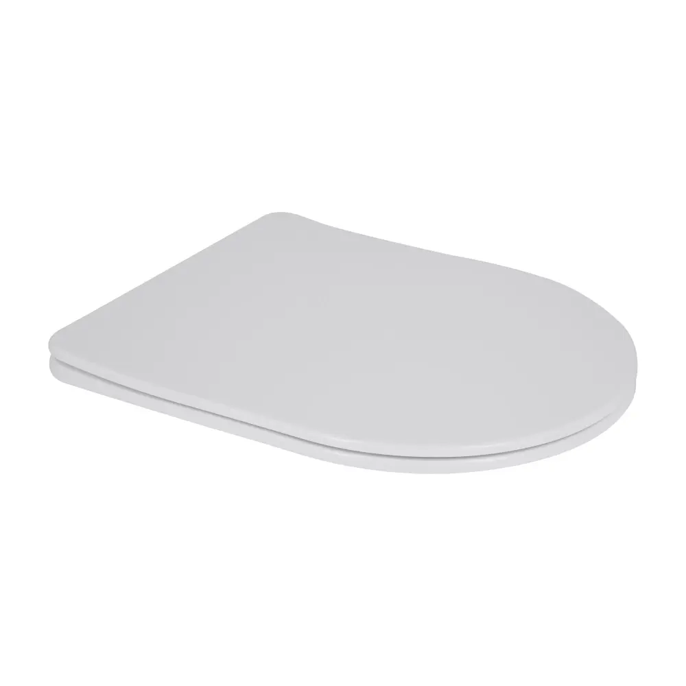 Сиденье для унитаза Qtap Jay 490 Swan 490 дюропласт, с микролифтом, быстросъемное, плоское, белое (QT99SC6106W)