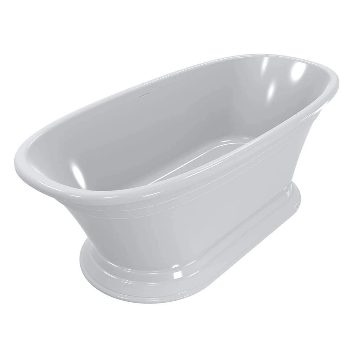 Ванна отдельностоящая Miraggio Anastasia 175x80 искусственный камень, белая глянцевая