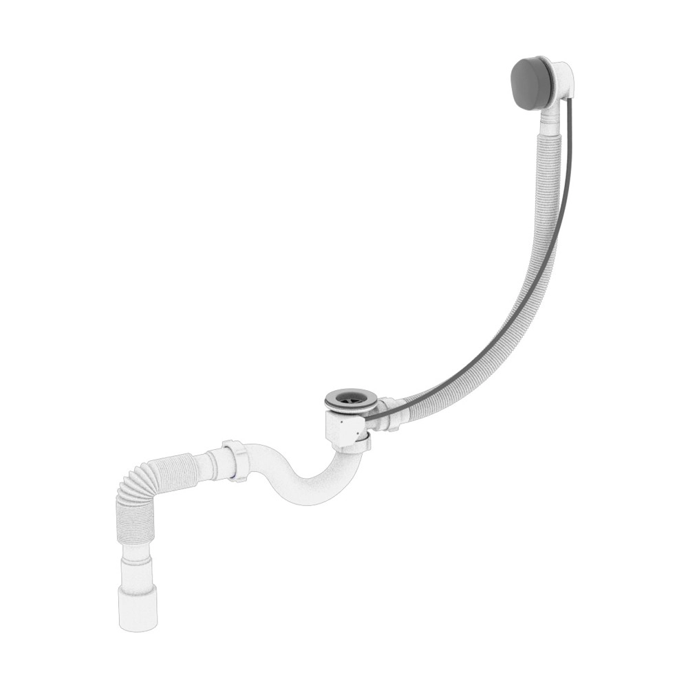Сифон для ванны Kronoplast 1 1/2" пластик, белый (SV27400733)